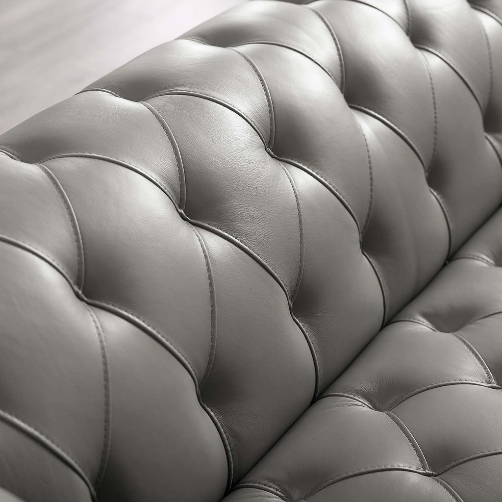 Idyll Tufted Button Upholstered Leather Chesterfield Armchair by Modway
