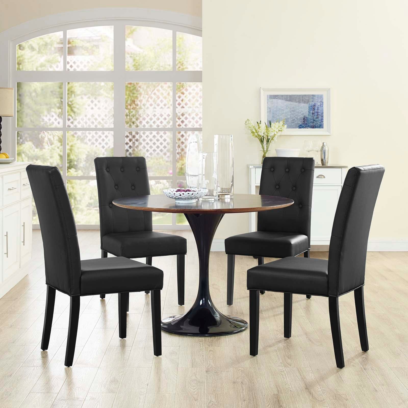 Confer Vinyl Dining Side Chair Set of 4 by Modway