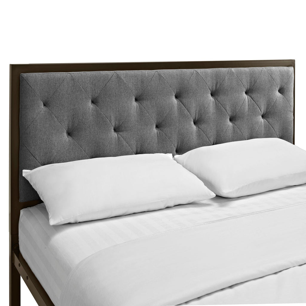Mia Fabric Queen Bed by Modway