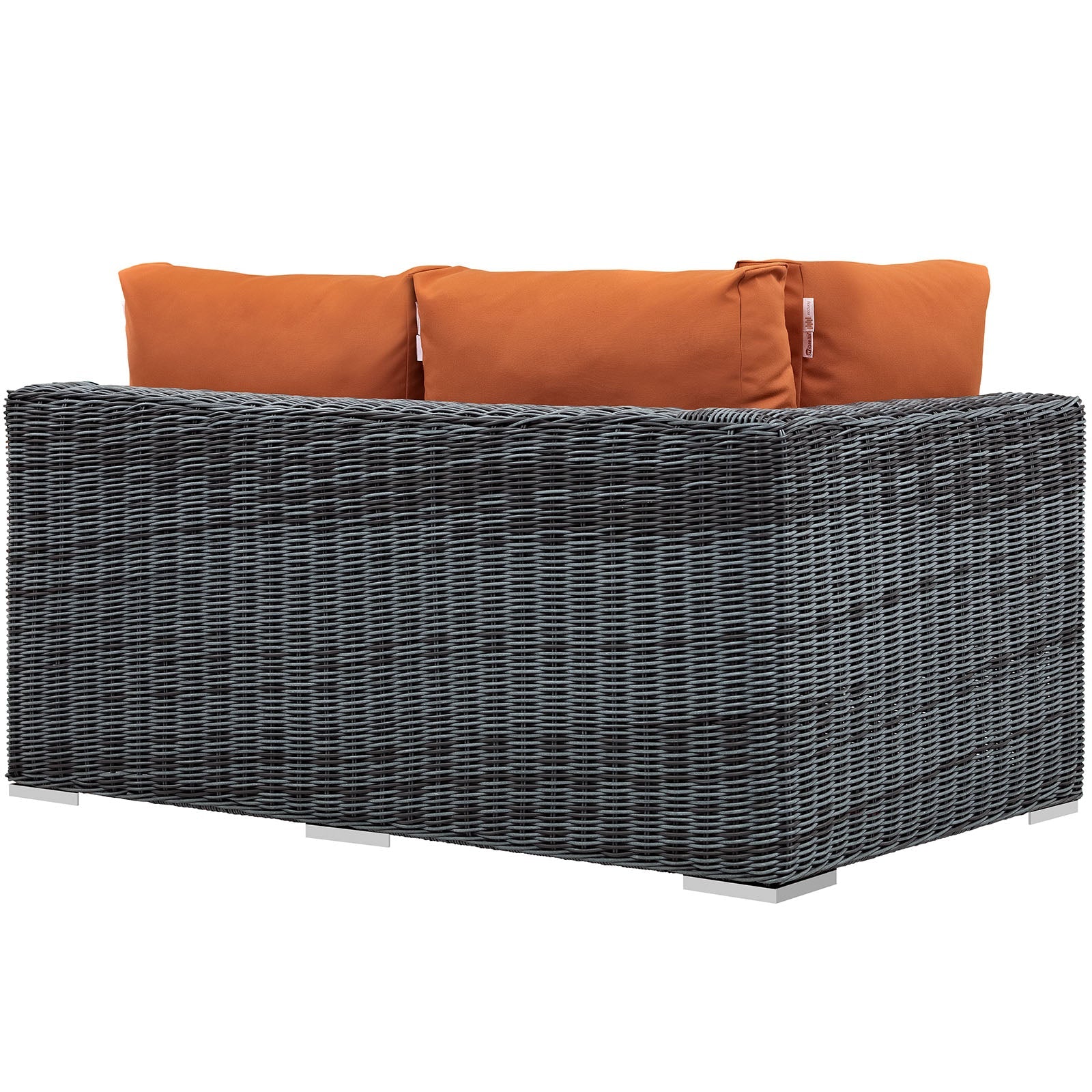 Summon Outdoor Patio Sunbrella¨ Left Arm Loveseat by Modway