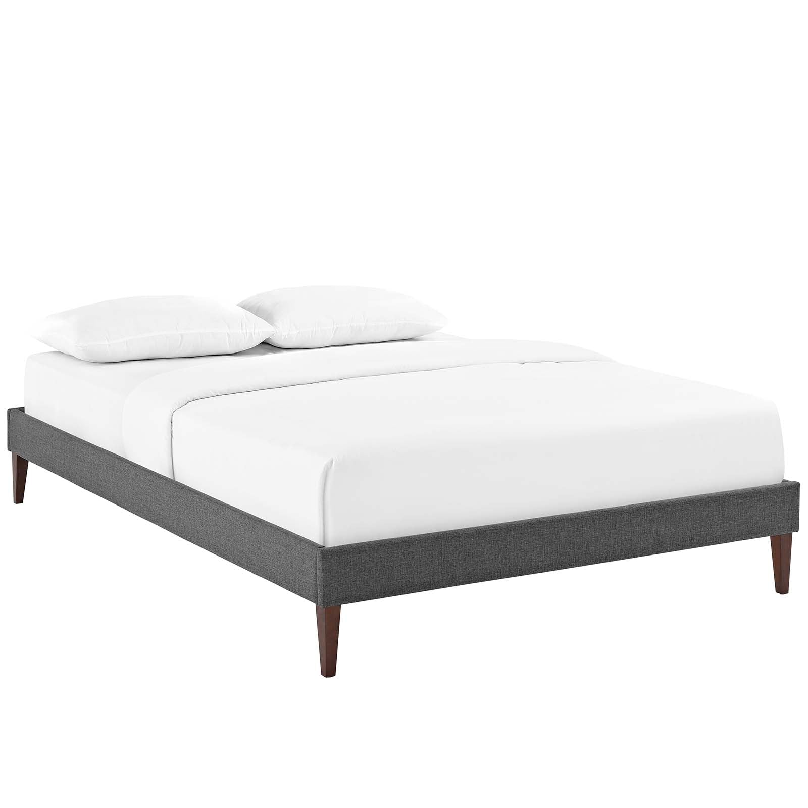Tessie Fabric Queen Bed Frame with Squared Tapered Legs by Modway