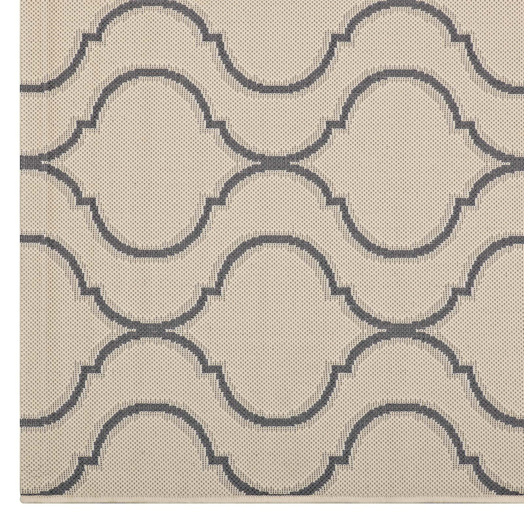 Linza Wave Abstract Trellis Indoor and Outdoor 5x8 Area Rug by Modway