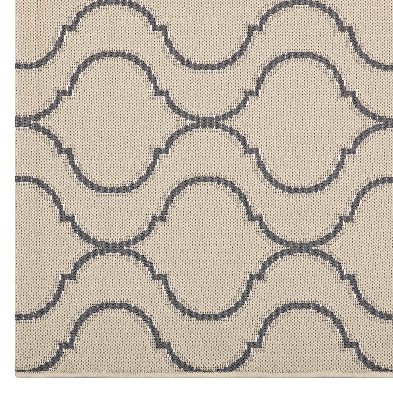 Linza Wave Abstract Trellis Indoor and Outdoor 5x8 Area Rug by Modway