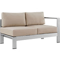 Shore Right-Arm Corner Sectional Outdoor Patio Aluminum Loveseat by Modway