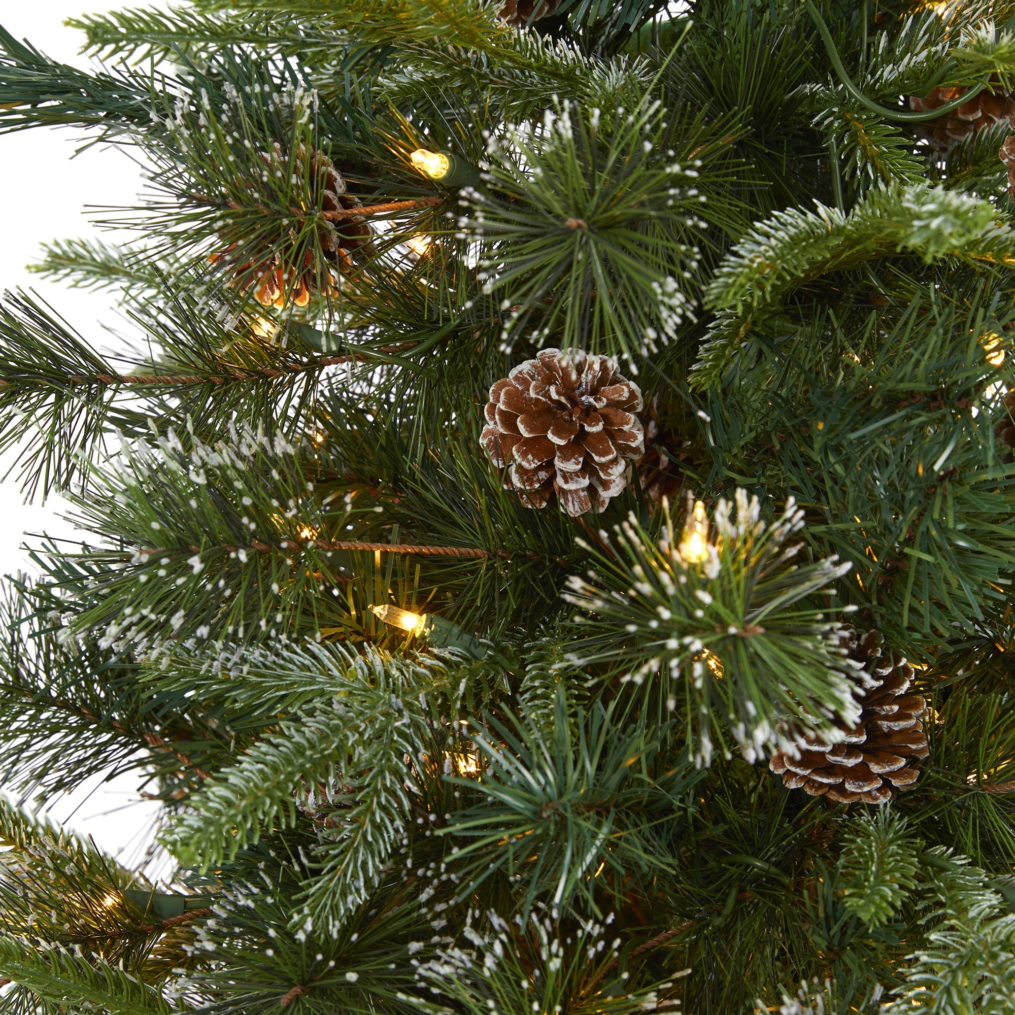 6' Snowed Tipped Clermont Mixed Pine Artificial Christmas Tree