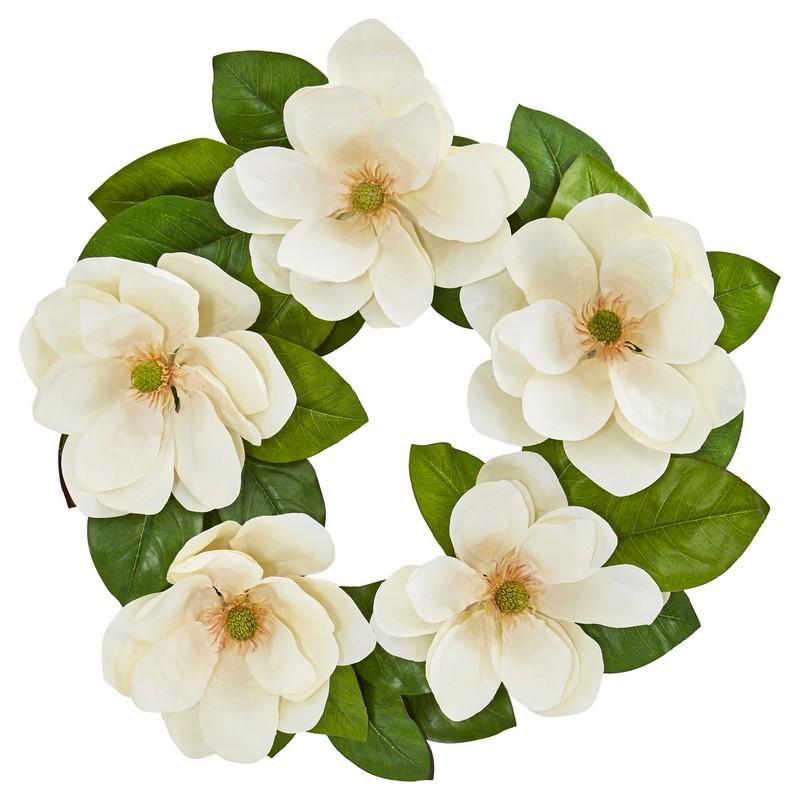 23" Magnolia Artificial Wreath