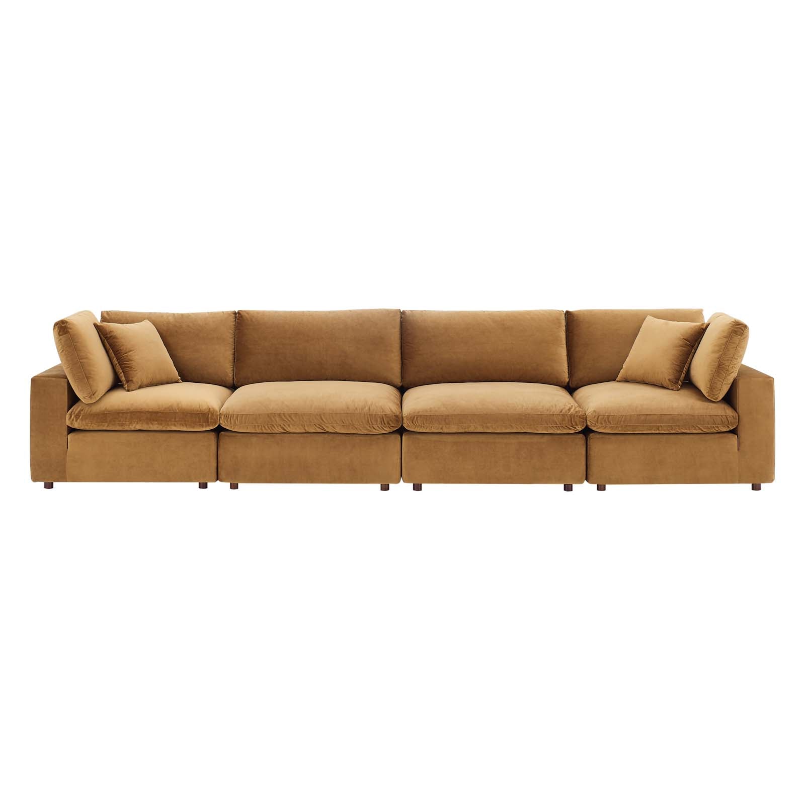 Commix Down Filled Overstuffed Performance Velvet 4-Seater Sofa by Modway