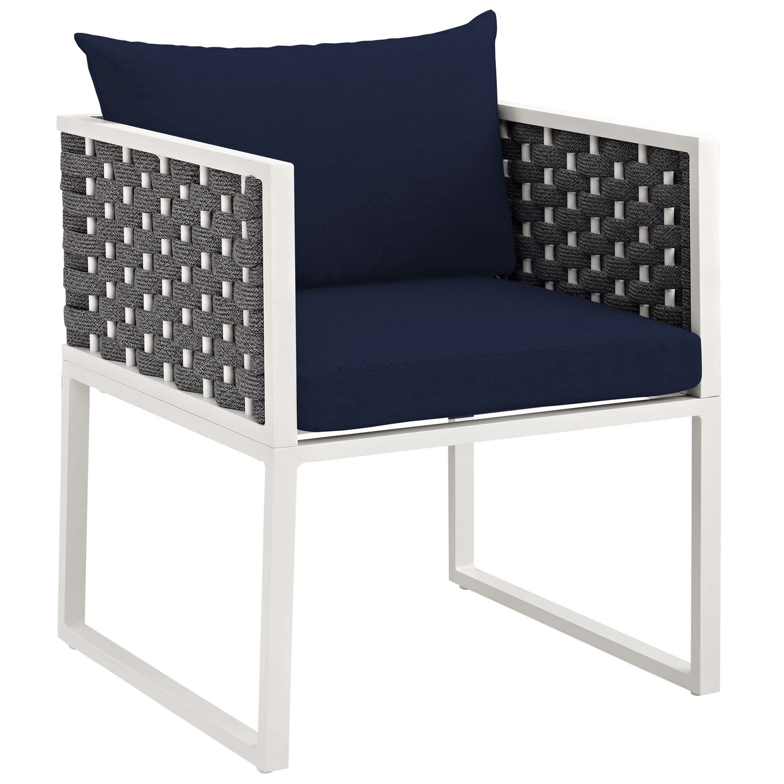 Stance Outdoor Patio Aluminum Dining Armchair Set of 2 by Modway