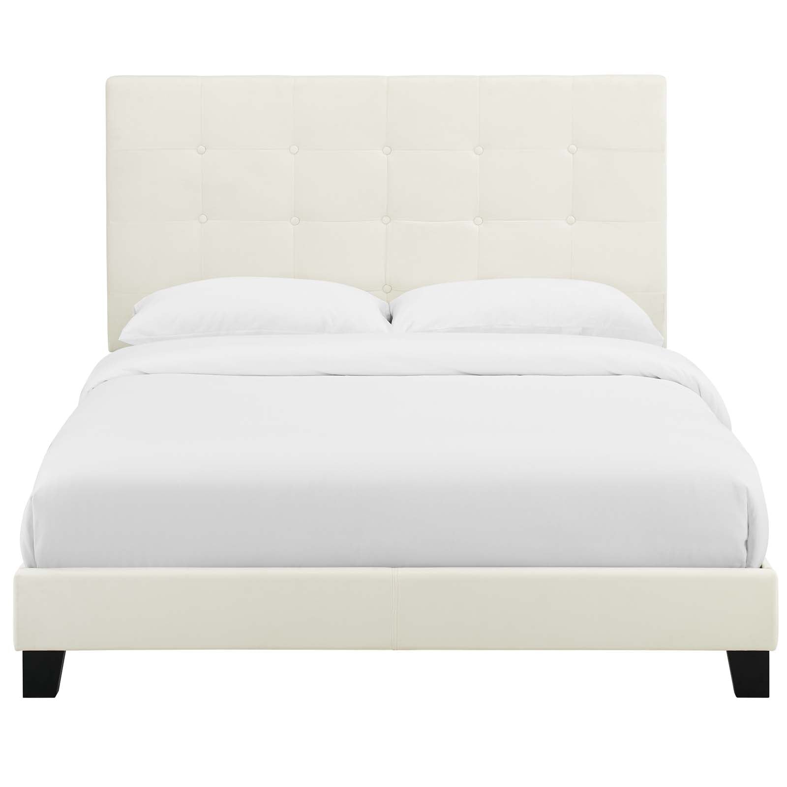 Melanie Tufted Button Upholstered Performance Velvet Queen Platform Bed by Modway