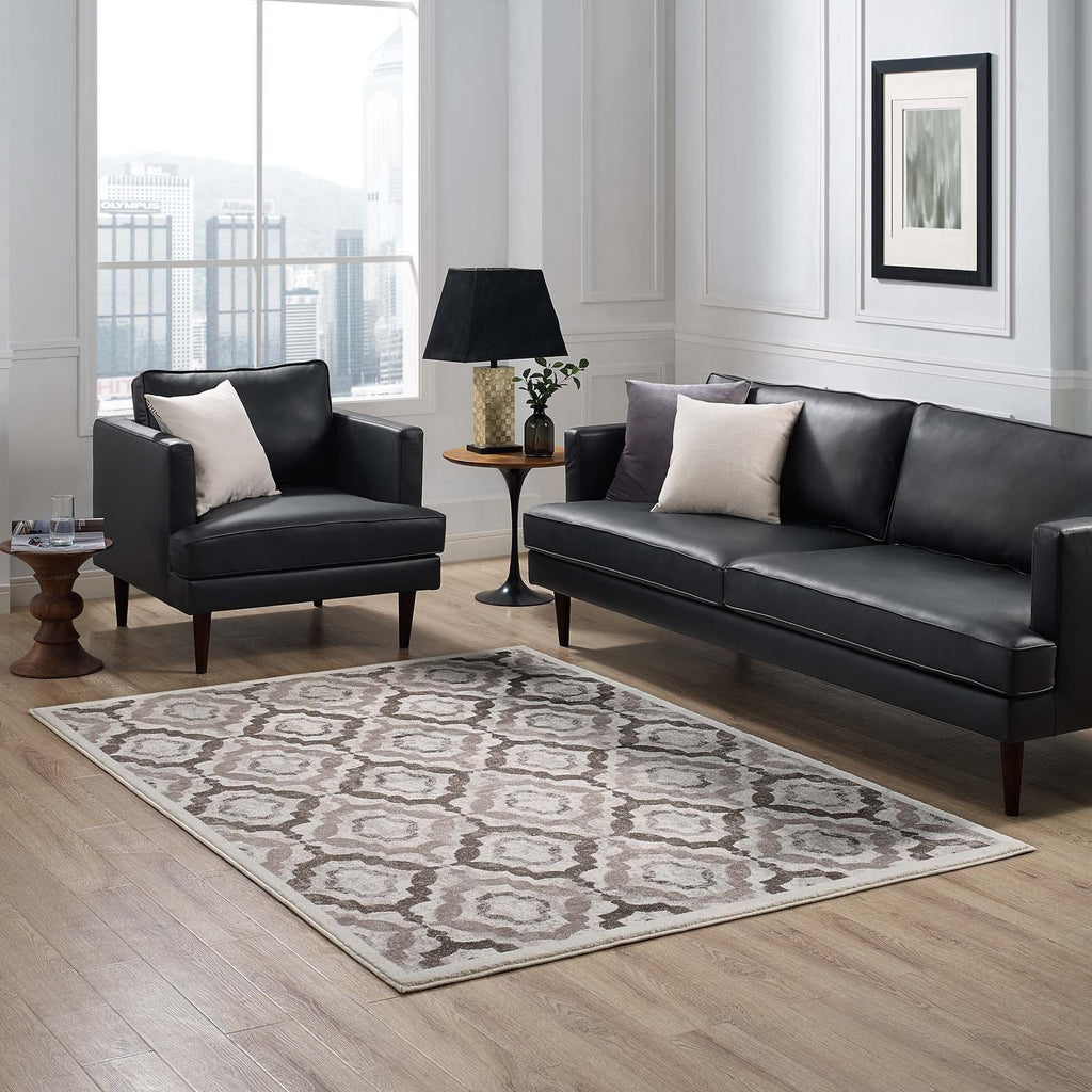 Kalinda Rustic Vintage Moroccan Trellis 8x10 Area Rug by Modway