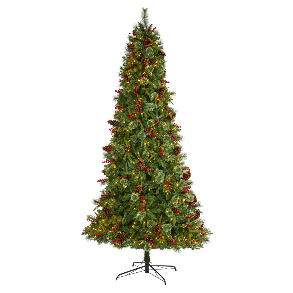 9' Norway Mixed Pine Artificial Christmas Tree w/ 650 Clear LED Lights