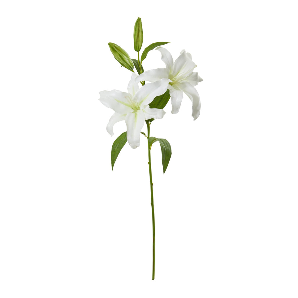 31" Rubrum Lily Artificial Flower (Set of 3)