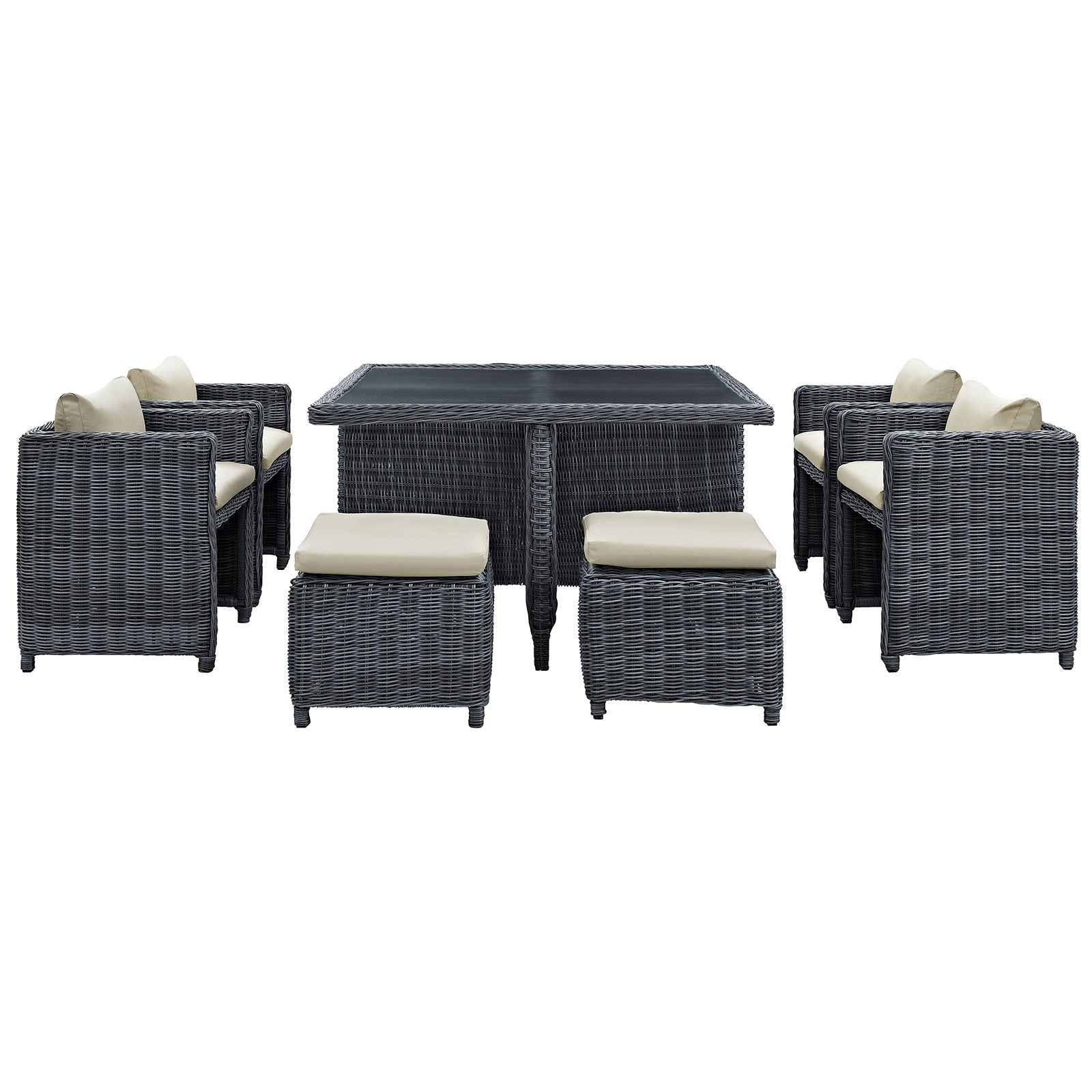Summon 9 Piece Outdoor Patio Sunbrella¨ Dining Set by Modway
