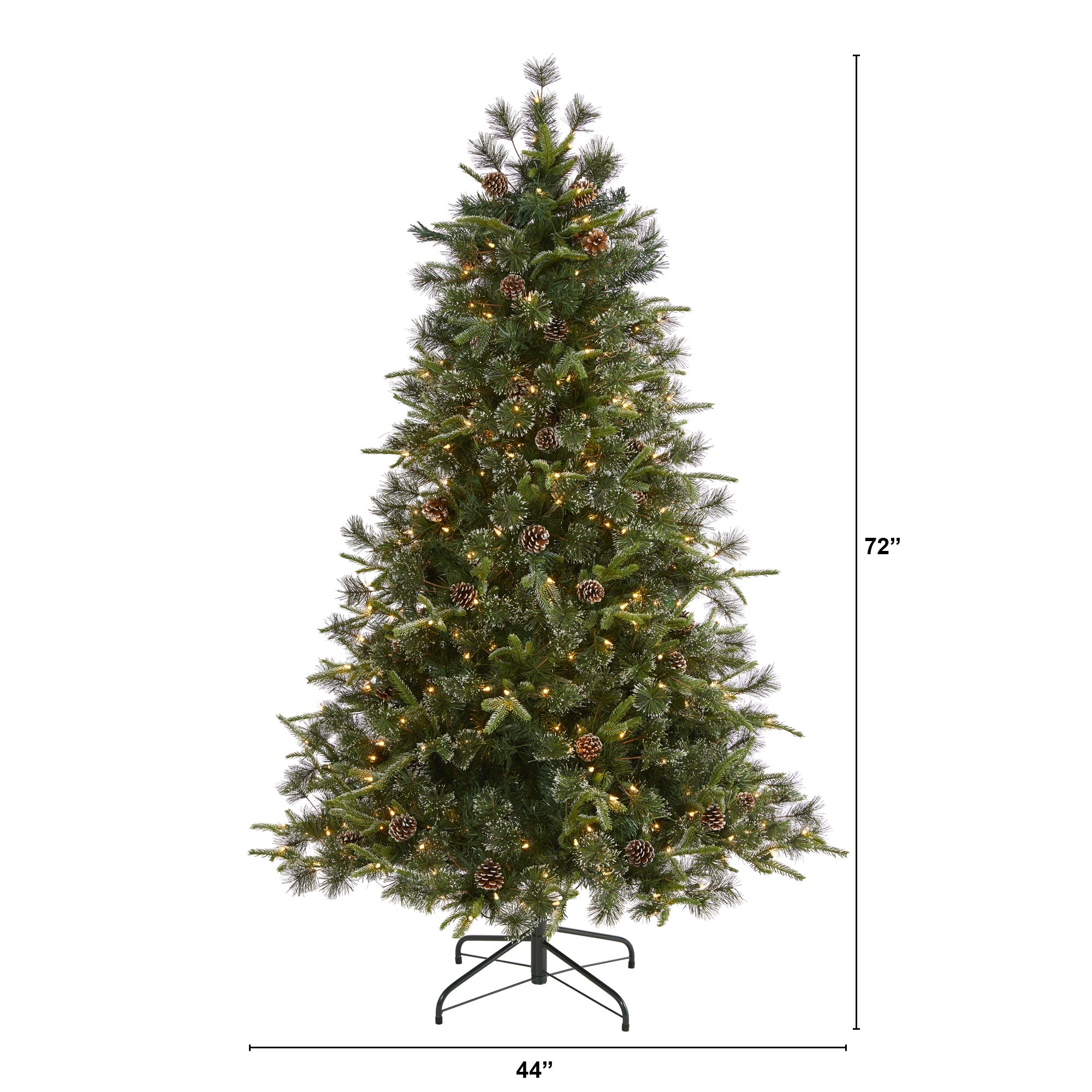 6' Snowed Tipped Clermont Mixed Pine Artificial Christmas Tree
