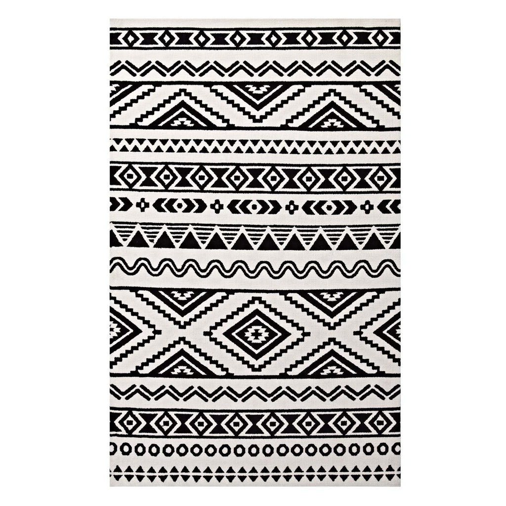 Haku Geometric Moroccan Tribal 8x10 Area Rug by Modway