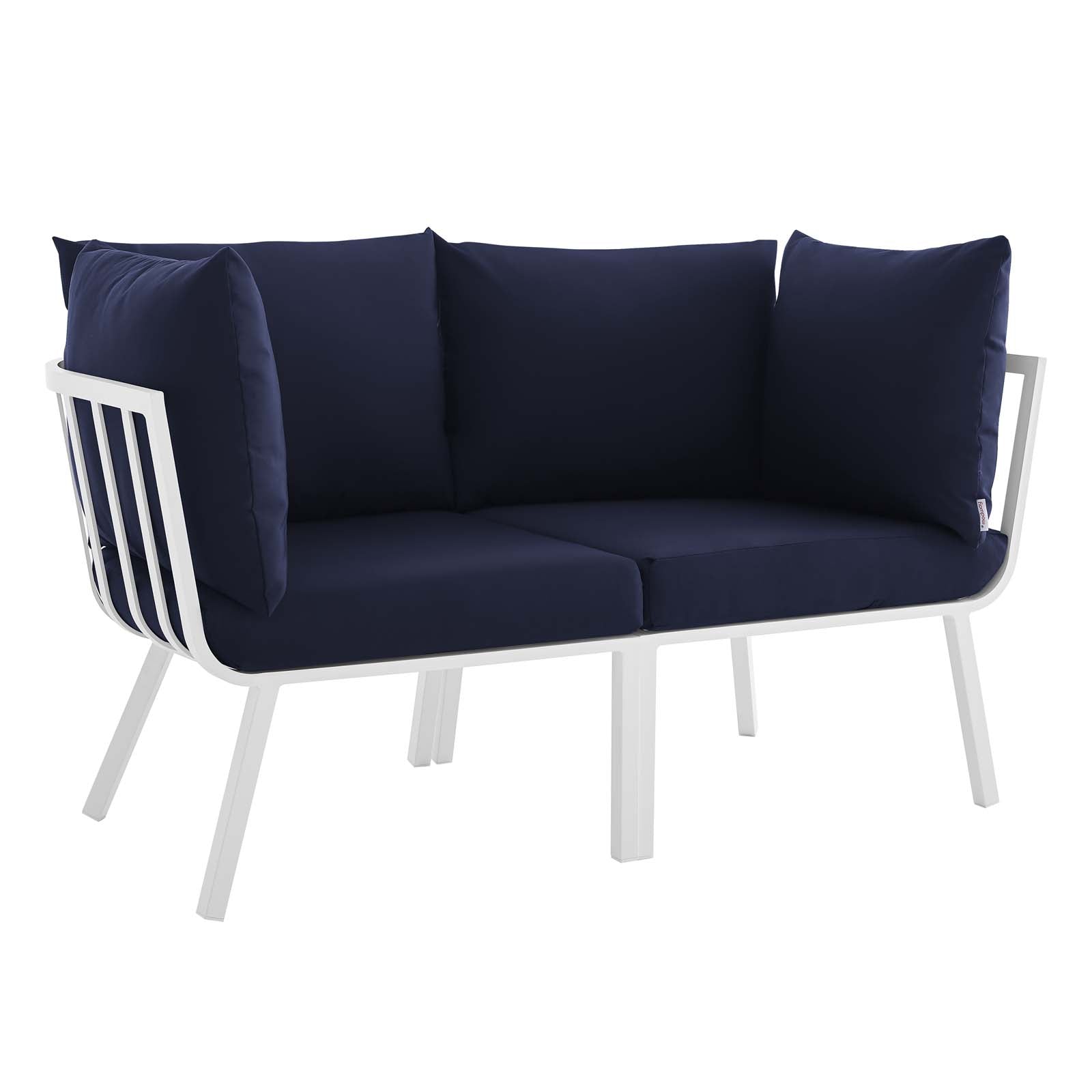 Riverside 2 Piece Outdoor Patio Aluminum Sectional Sofa Set by Modway