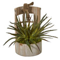 12"  Aloe Artificial Plant in Faucet Planter