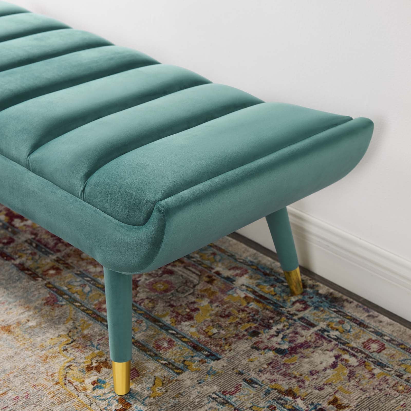 Guess Channel Tufted Performance Velvet Accent Bench by Modway
