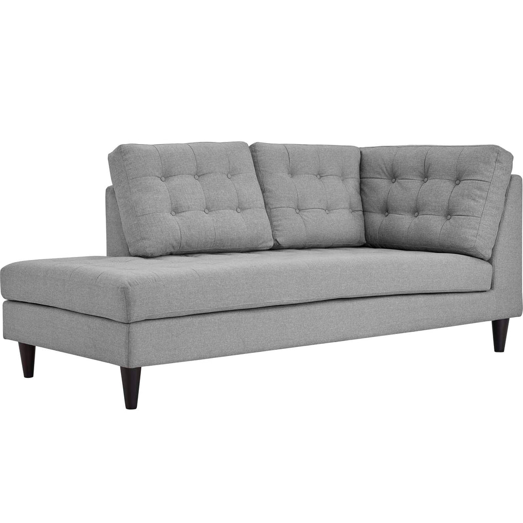 Empress Upholstered Fabric Left Facing Bumper by Modway
