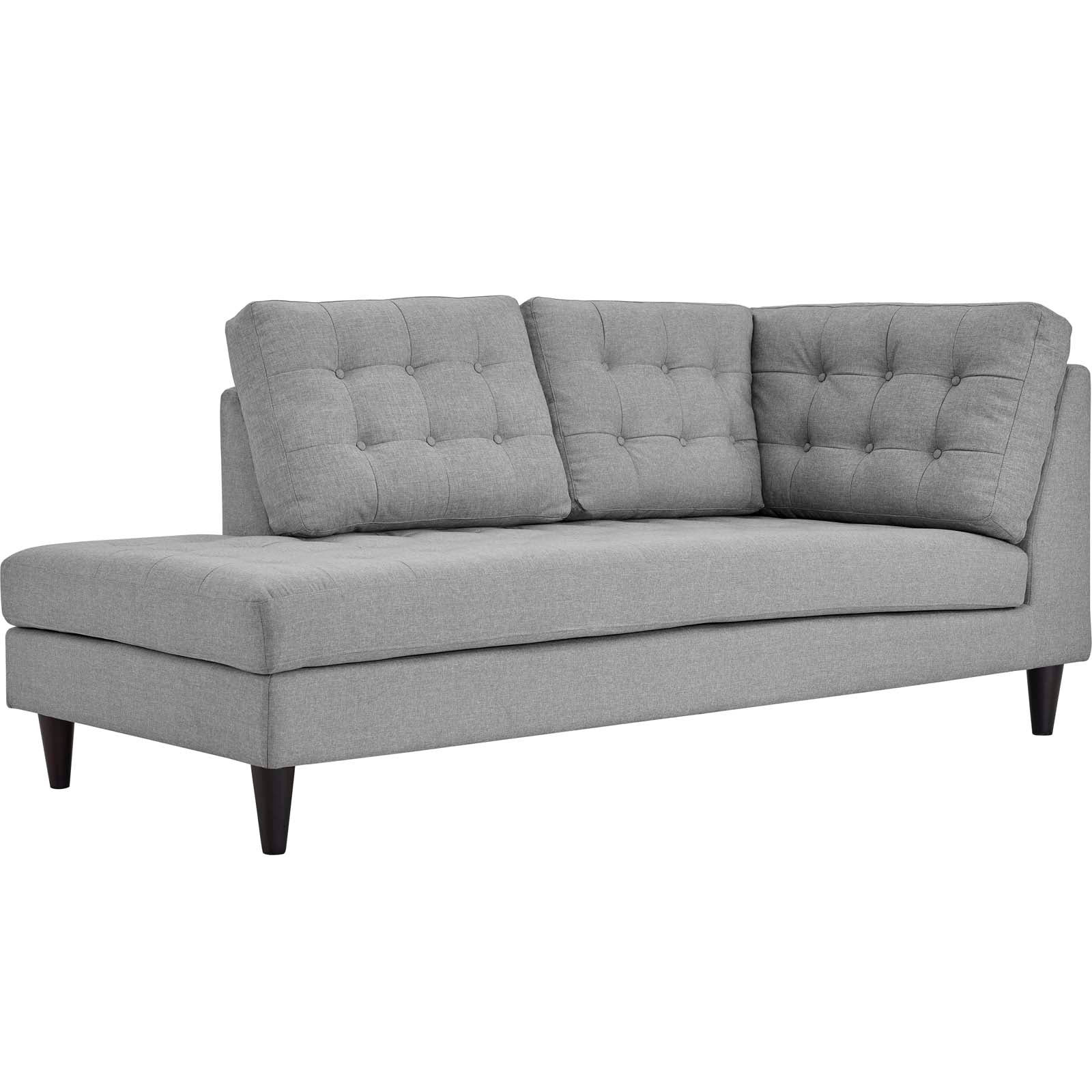 Empress Upholstered Fabric Left Facing Bumper by Modway