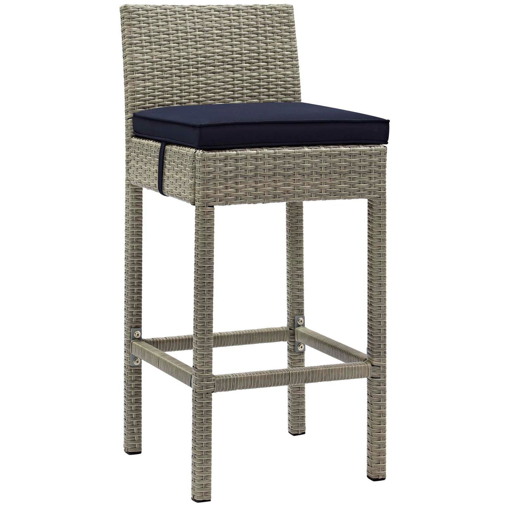 Conduit Outdoor Patio Wicker Rattan Bar Stool Set of 4 by Modway