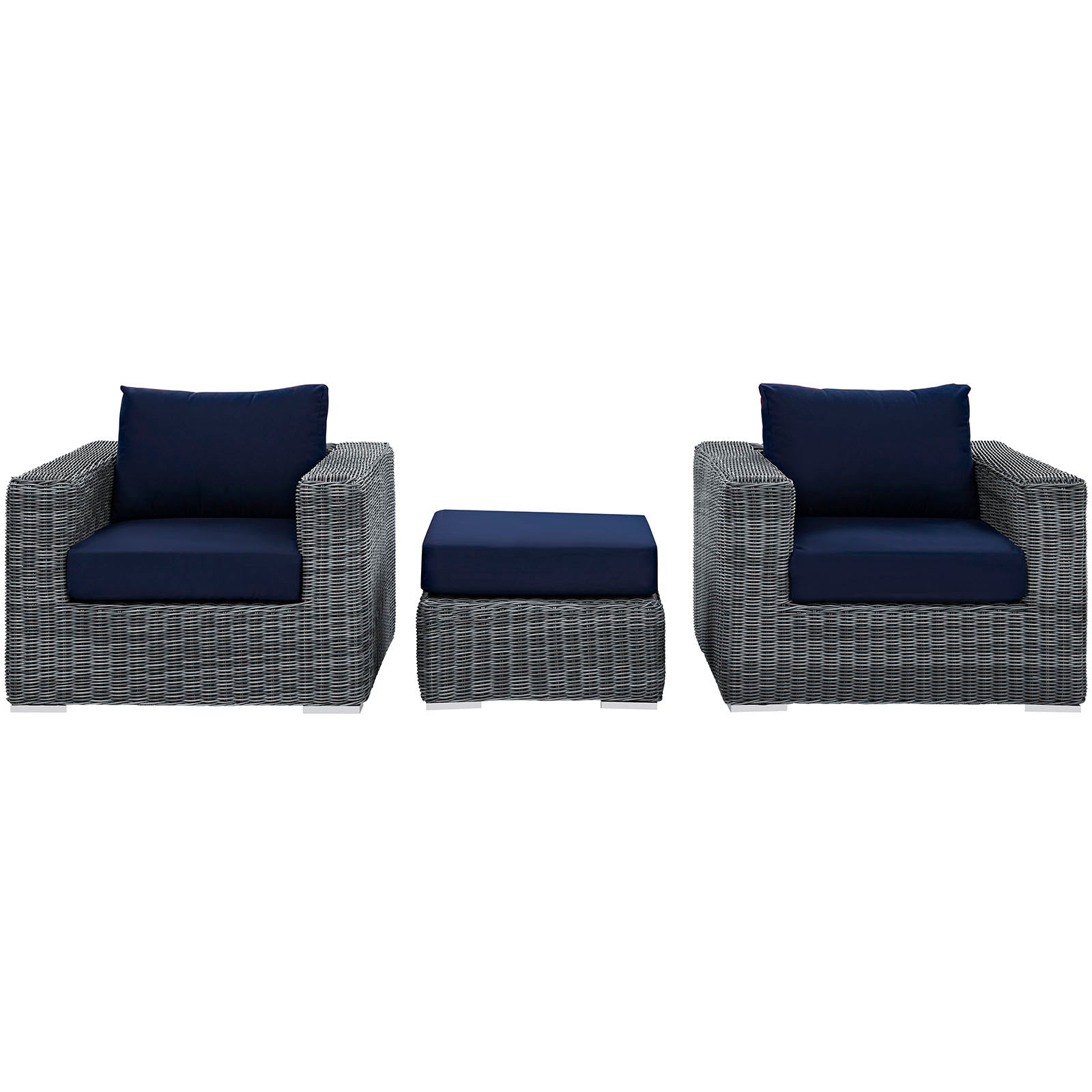 Summon 3 Piece Outdoor Patio Sunbrella¨ Sectional Set by Modway