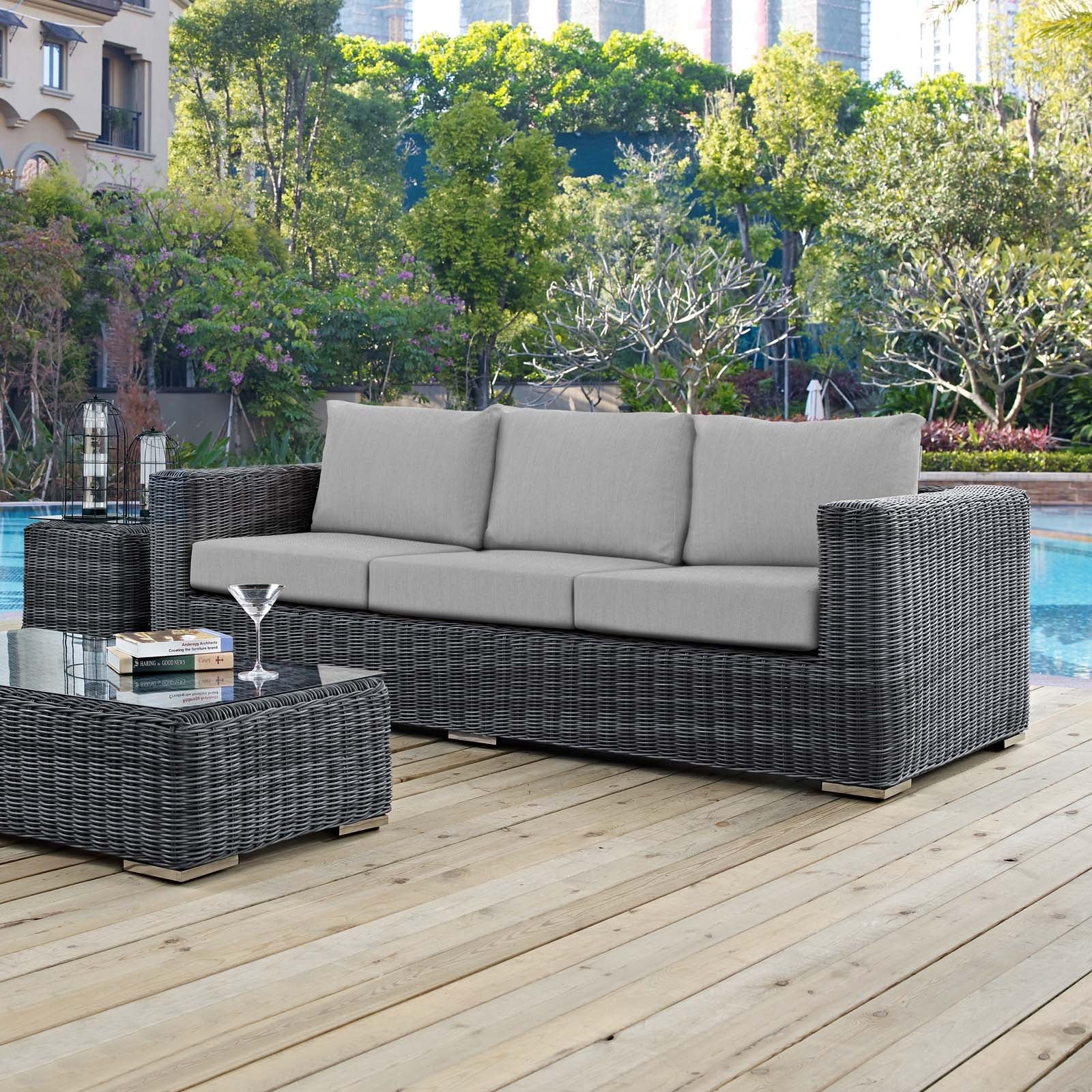 Summon Outdoor Patio Sunbrella¨ Sofa by Modway