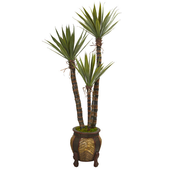 61" Yucca Artificial Tree in Decorative Planter