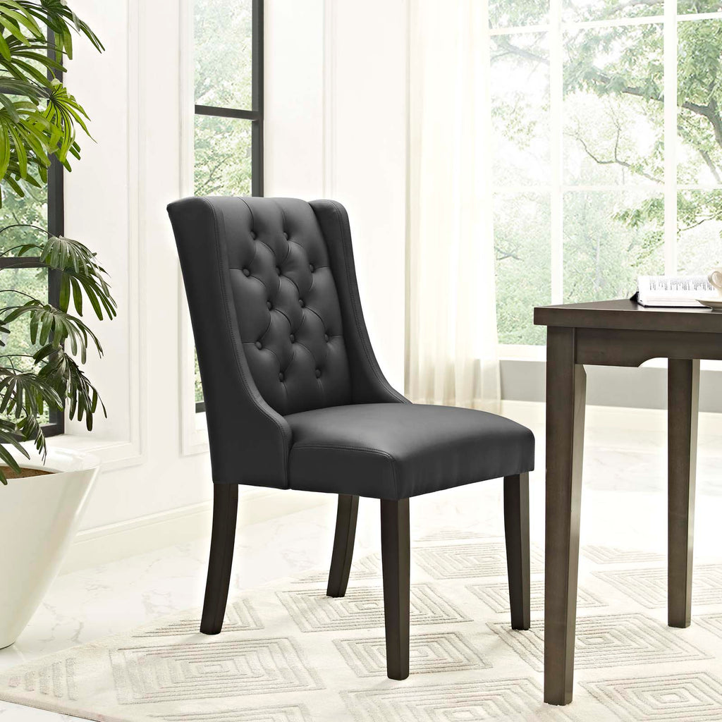 Baronet Button Tufted Vegan Leather Dining Chair by Modway