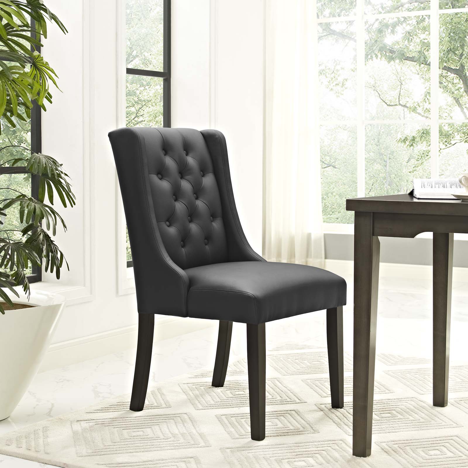 Baronet Button Tufted Vegan Leather Dining Chair by Modway