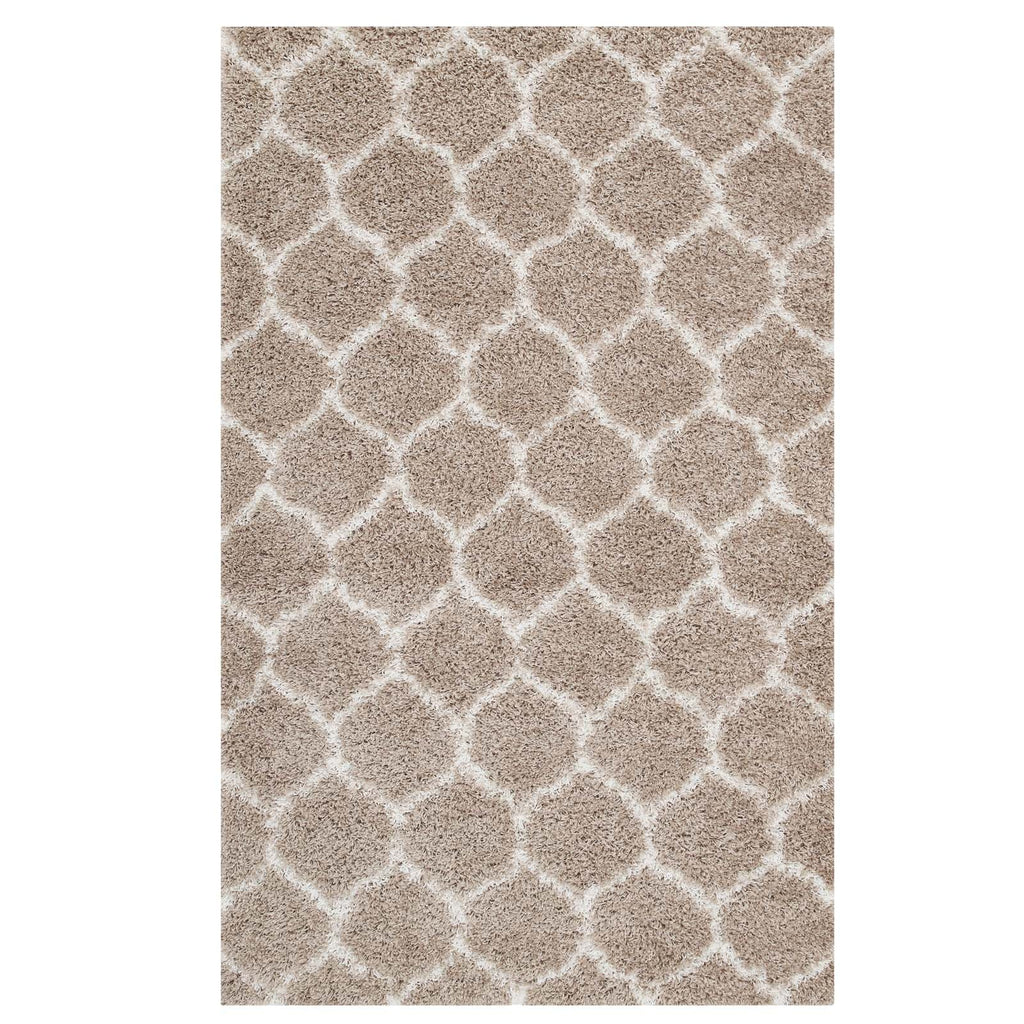 Solvea Moroccan Trellis 5x8 Shag Area Rug by Modway
