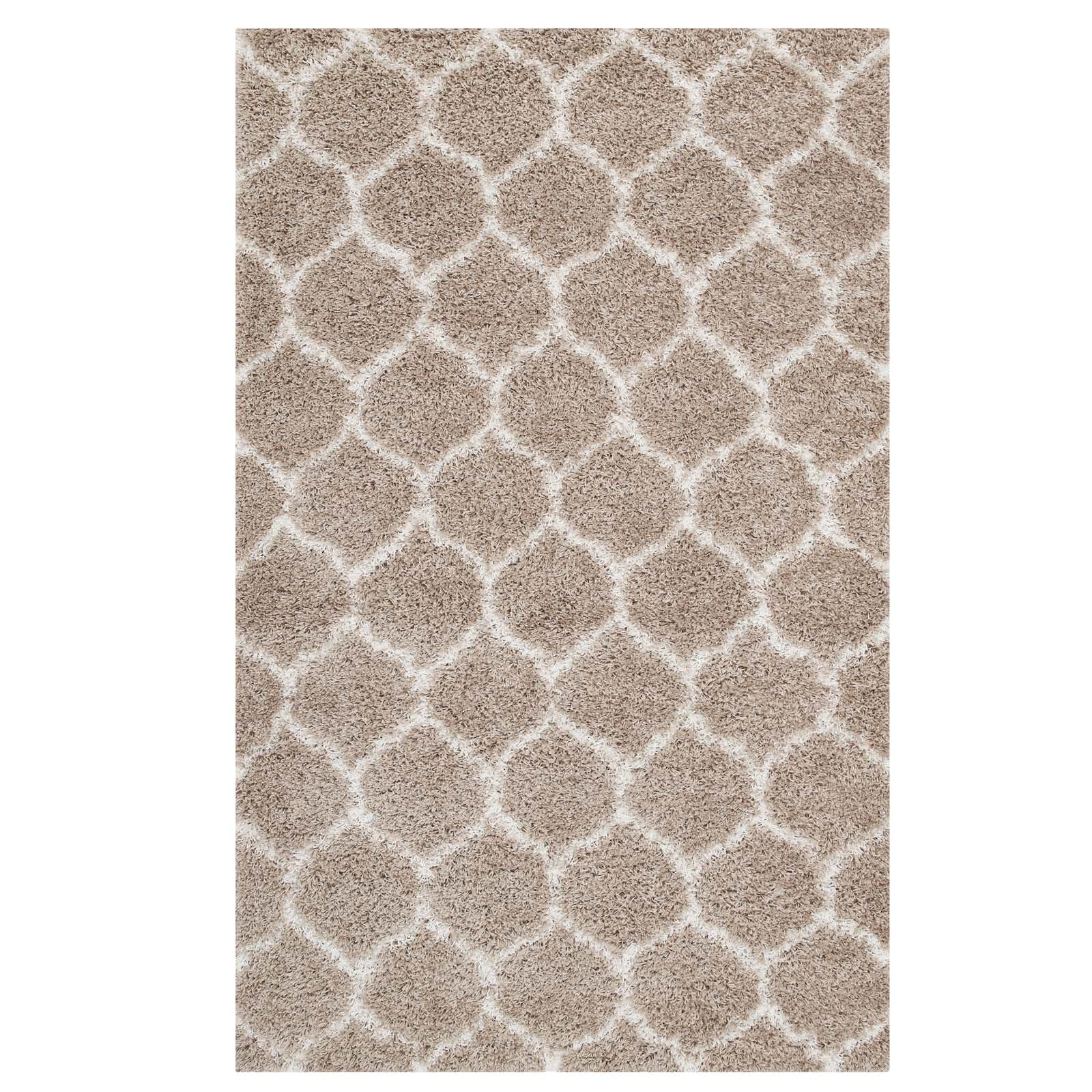 Solvea Moroccan Trellis 5x8 Shag Area Rug by Modway