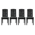Perdure Vinyl Dining Chairs Set of 4 by Modway
