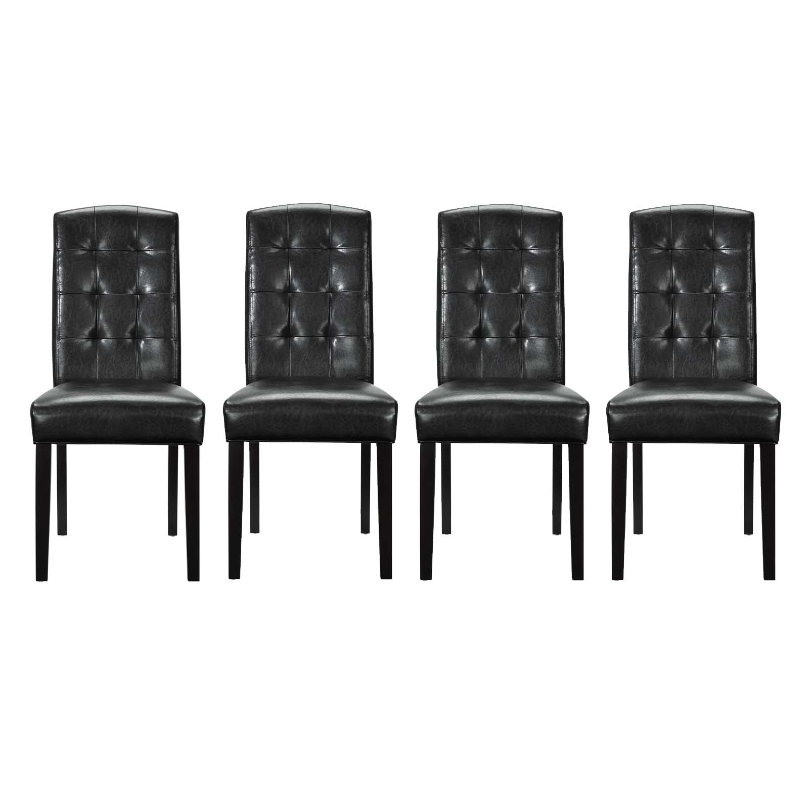 Perdure Vinyl Dining Chairs Set of 4 by Modway