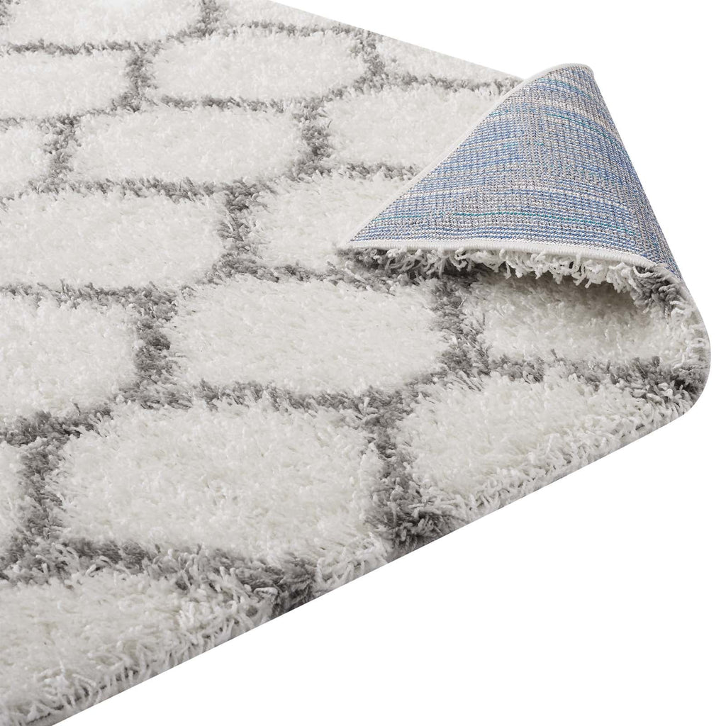 Solvea Moroccan Trellis 5x8 Shag Area Rug by Modway