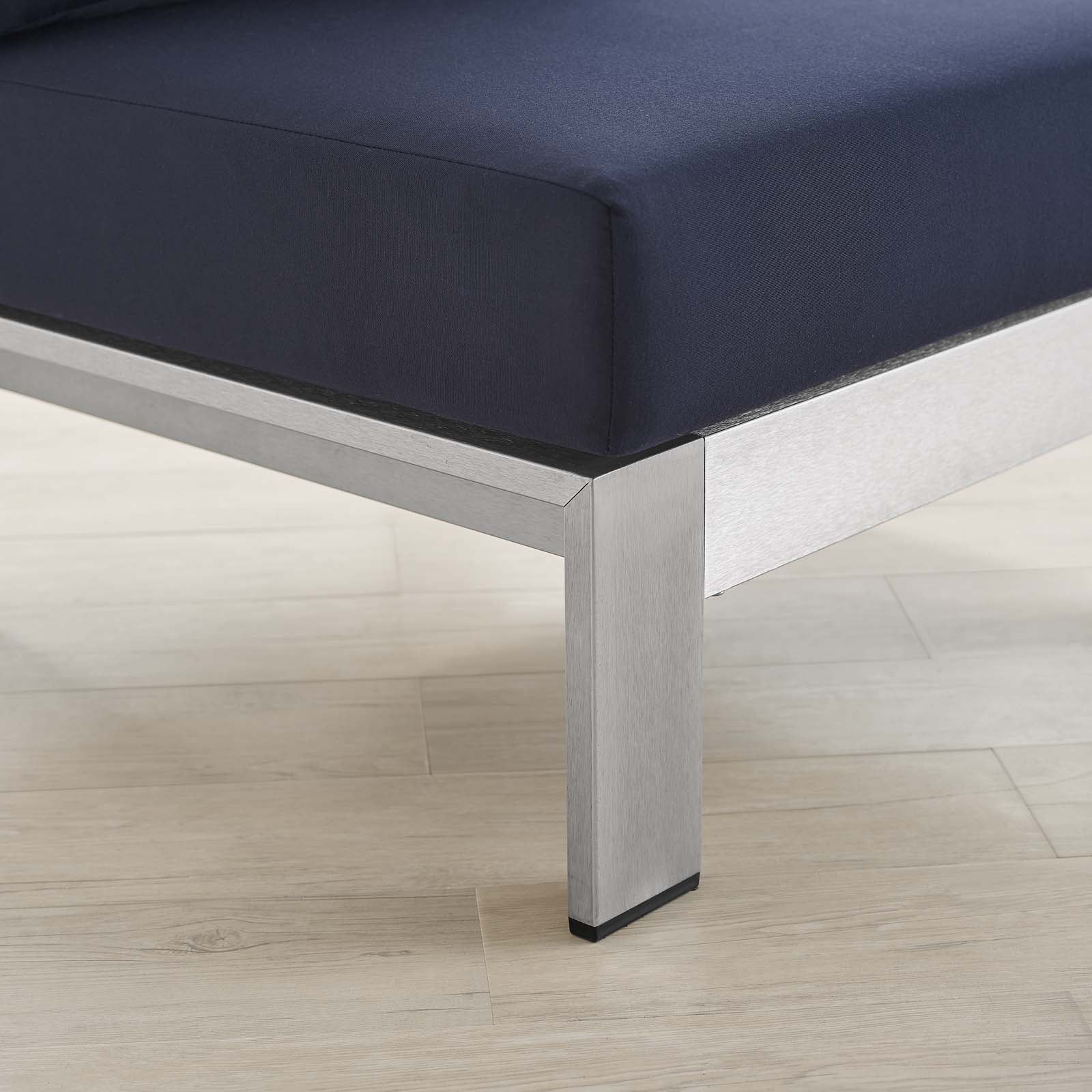 Shore Sunbrella¨ Fabric Aluminum Outdoor Patio Armless Chair by Modway