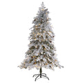 6' Flocked Montana Down Swept Spruce Artificial Christmas Tree