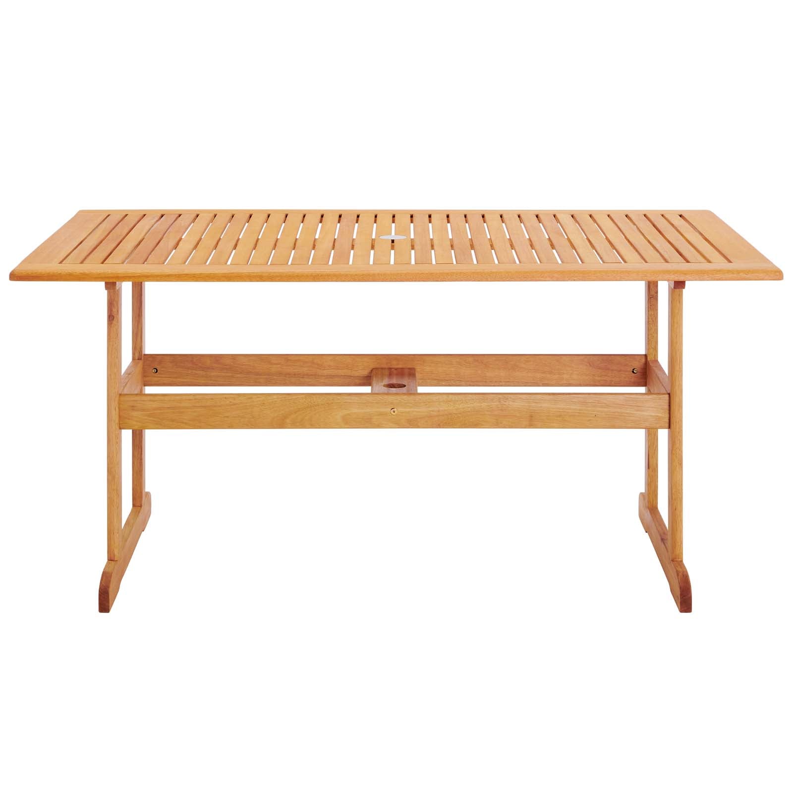 Hatteras 59" Rectangle Outdoor Patio Eucalyptus Wood Dining Table by Modway