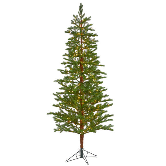 7.5' Fairbanks Fir Artificial Christmas Tree w/ 350 Clear Warm LED Lights