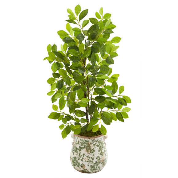 36" Ficus Artificial Tree in Floral Planter