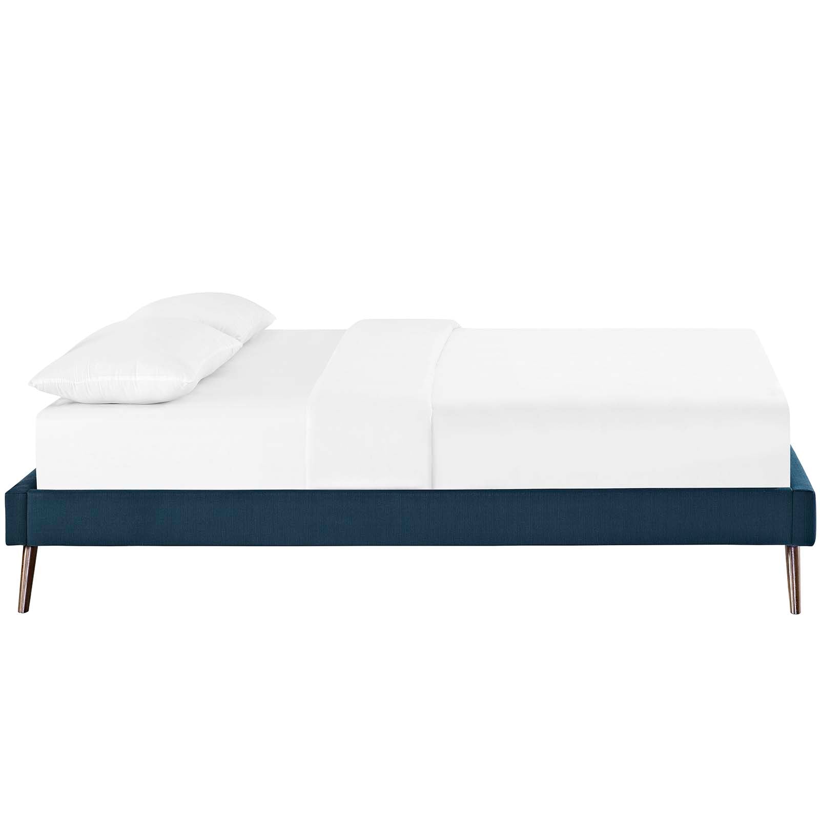 Loryn Fabric Queen Bed Frame with Round Splayed Legs by Modway