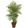 5' Areca Artificial Palm Tree in Brown Planter UV Resistant (Indoor/Outdoor)