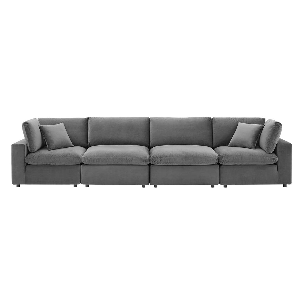 Commix Down Filled Overstuffed Performance Velvet 4-Seater Sofa by Modway