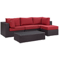 Convene 5 Piece Outdoor Patio Sectional Set by Modway