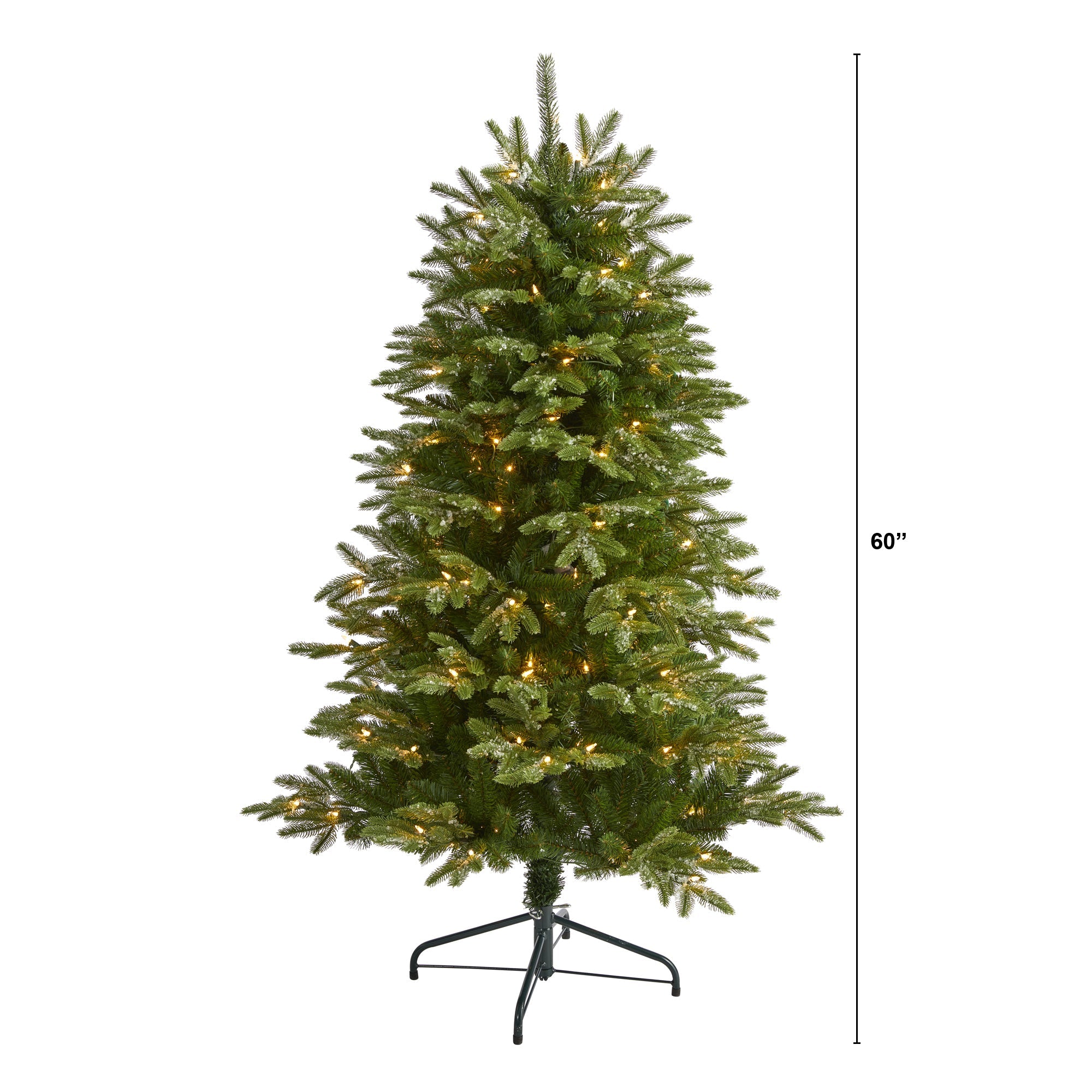 5' Snowed Grand Teton Artificial Christmas Tree with 150 Clear Lights