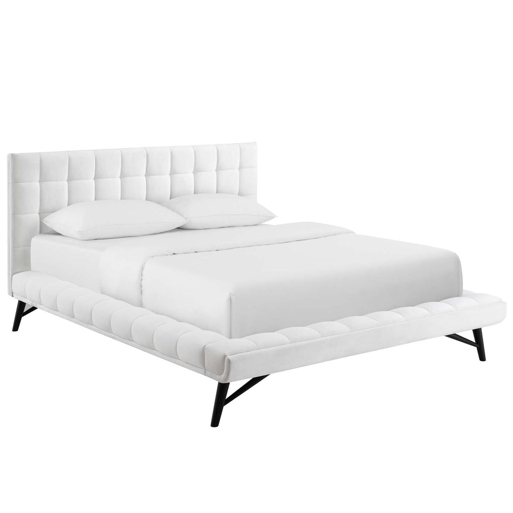 Julia Biscuit Tufted Performance Velvet Queen Platform Bed by Modway