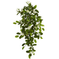 19" Mixed Stephanotis & Ivy Hanging Artificial Plant (Set of 4)