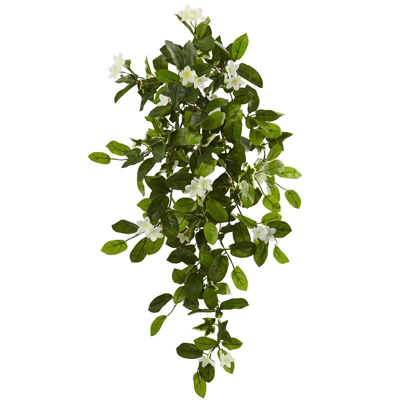 19" Mixed Stephanotis & Ivy Hanging Artificial Plant (Set of 4)