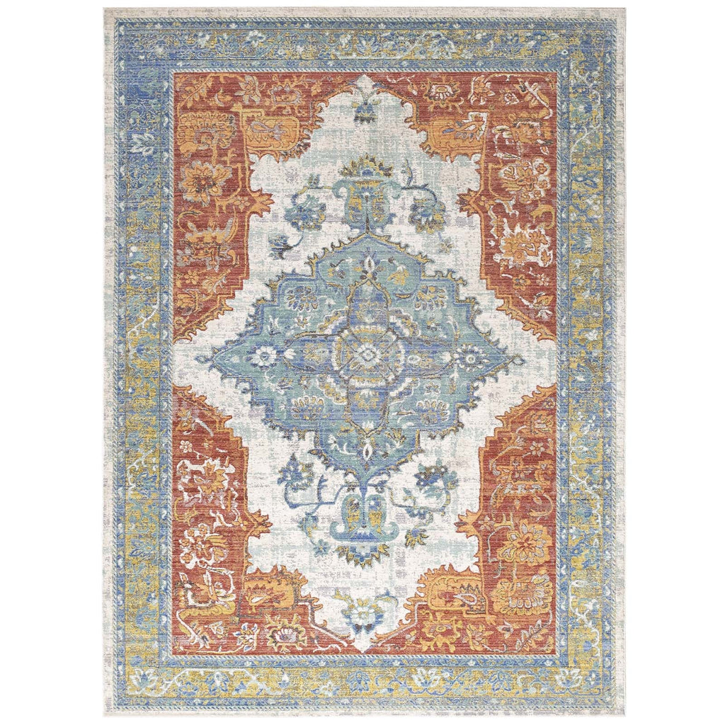 Citlali Distressed Southwestern Aztec 8x10 Area Rug by Modway