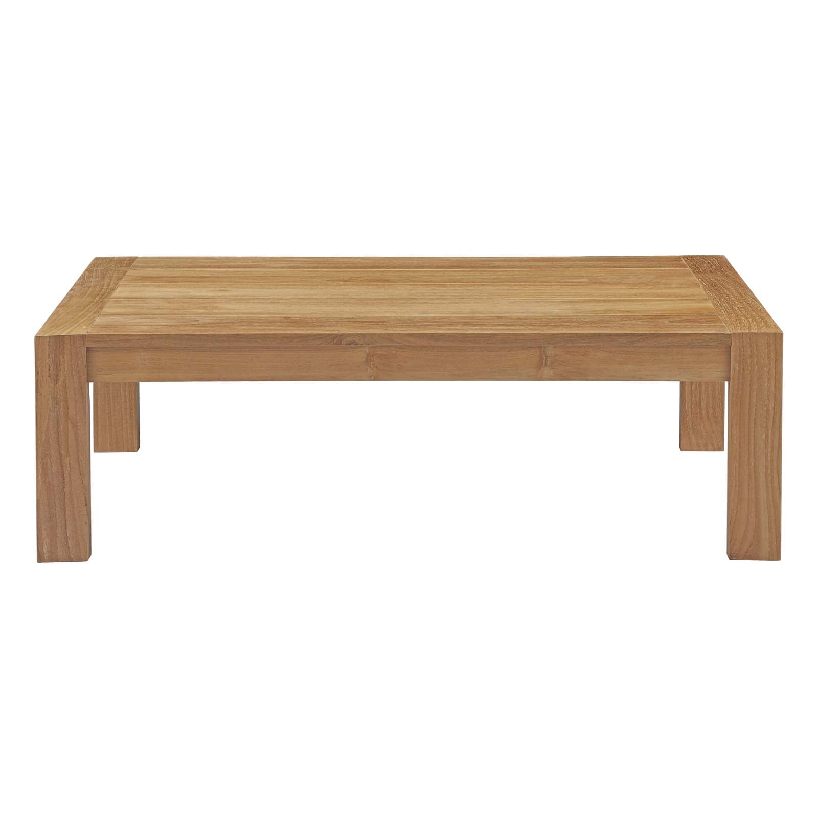 Upland Outdoor Patio Wood Coffee Table by Modway